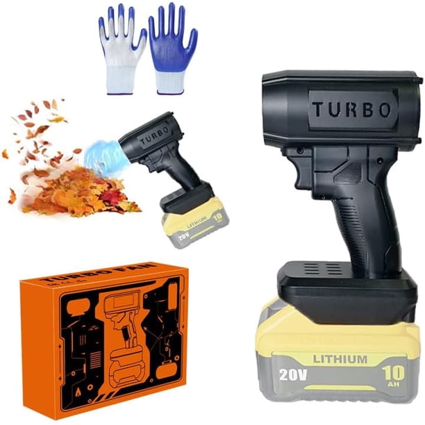 Genérico Turbo Jet DB 2.0, 2026, Nuevo Soplador De Hojas Eléctrico Inalámbrico Mejorado, 160.000 RPM, 320 Km/h, Soplador Portátil De Mano Storm Industries para Nieve Y Hojas (for Dewalt)