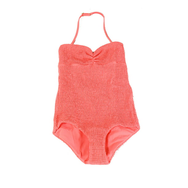 Tori Praver - Womens Smocked Halter One-Piece Swimsuit XS - Walmart.com ...