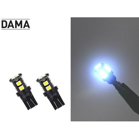 

194: DAMA mini White LED Light Bulbs T10 10SMD (Pack of 2)