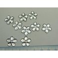 thumbnail image 4 of U8MO 200 Clear Acrylic Flatback Flower Rhinestone Gem 15mm DIY Embellishments, 4 of 7