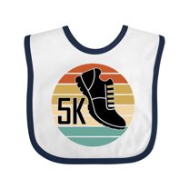 Inktastic 5k Race Running Retro Sunset Runner Boys or Girls Baby Bib