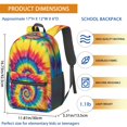 thumbnail image 3 of Red and Yellow Tie Dye Pattern 17" School Backpacks for Teens,Waterproof Oxford Fabric,S-Shape Padded Straps for School,Travel,Hiking,Camping, 3 of 6