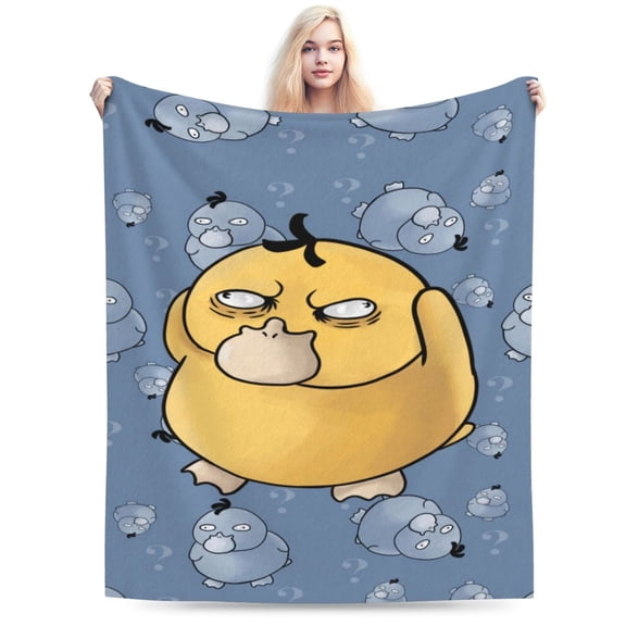 Psyduck Boys Girls Blanket Super Soft Cozy Warm Plush Throw Blanket, Lightweight Fuzzy Flannel Blankets for Couch Sofa Bed Travel and Camping Gifts 40"X30"