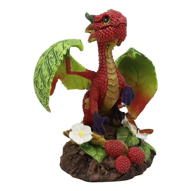  Ebros Colorful Garden Fruits and Berries Green Thumb Dragon  Statue by Stanley Morrison Medieval Fairy Dragons Fantasy Decor Figurine  (Very Berry Raspberry) : Patio, Lawn & Garden