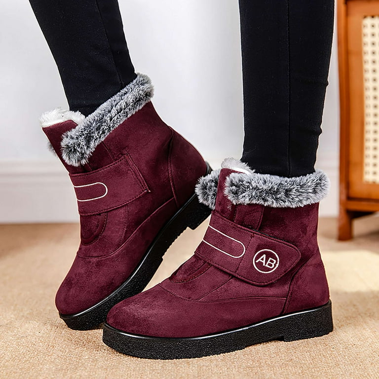 Deago Womens Warm Winter Snow Boots Waterproof Ankle Boots Outdoor