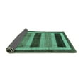 thumbnail image 2 of Ahgly Company Indoor Square Abstract Turquoise Blue Modern Area Rugs, 4' Square, 2 of 4
