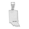 thumbnail image 4 of Auriga Fine Jewelry 925 Sterling Silver/Rhodium-plated Indiana State Pendant for Women, 4 of 6