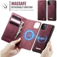 thumbnail image 4 of Compatible con iPhone 11 Pro Funda billetera desmontable Compatible con Magsafe, Soporte para Tarjetero con Bloqueo RFID y Tapa de Cuero PU 2 en 1 Funda Magnética a Prueba de Golpes, 4 of 10