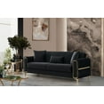 thumbnail image 5 of Melody Contemporary Sofa made with wood and Velvet in Black, 5 of 7