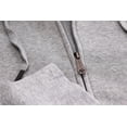 thumbnail image 3 of Men's Activewear Fleece Lined Ninja Mask Zip Up Gym Sport Hoodie Sweater Jacket (Light Grey, 2XL), 3 of 4