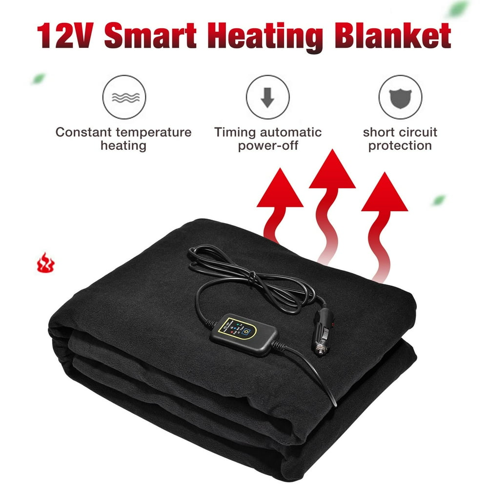 AUTCARIBLE Car Heating Blanket 12V Electric 3 Speeds Warm Heated