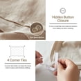 thumbnail image 4 of Simple&Opulence Linen Duvet Cover - Linen Cotton Blend 3 Pieces Bedding Set, 1 Duvet Cover 104 x 92 Inches and 2 Pillowcase- Solid Color Collection, Soft & Cozy, Cooling Bedding - Rust, King, 4 of 9
