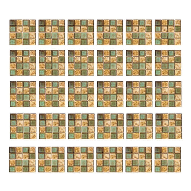Ounissouiy 3D Retro Impreso Mosaico Cristal Azulejo Etiqueta Peel and Stick Backsplash Azulejo para Cocina Hogar Decoración del hogar