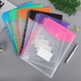 thumbnail image 6 of 12Pack Plastic Envelopes, Binder Pockets for 3/4/11 Ring Binder,Expandable Document Organizer with Snap Button and Label, 6 of 7