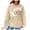 Beige, variant on Crewneck Sweatshirt Athletic Football Lady Hoodie Waist Sweater Running Clothes for Women Khaki XL