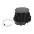 thumbnail image 1 of Unique Bargains Engine Air Filter 60mm High Flow Trapezoid Clamp-On Cold Air Intake Filter Closed-Top Cool Air Filter Cleaner with 1 Clamp Black for Car, 1 of 6