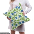 thumbnail image 4 of Fruits Fabric by the Yard, Flowering Blueberry Blossoms Vivid Leaf Branches Nature Plants Design, Upholstery Fabric for Dining Chairs Home Decor Accents, Violet Blue Lime Green by Ambesonne, 4 of 4
