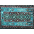 thumbnail image 1 of Ahgly Company Indoor Rectangle Southwestern Light Blue Country Area Rugs, 5' x 8', 1 of 4