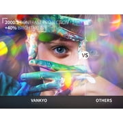 VANKYO Leisure 3 1080P Supported Mini Projector with 65000 Hours Lamp Life, LED Portable Projector Support 200 Display, Compatible with TV Stick, PS4, HDMI, VGA, TF, AV and USB (White)