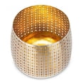 thumbnail image 2 of MDR Trading AB-33-SAVOY-LG-Q01 Grid Pattern Hurricane Candle Holder, Gold, 2 of 3