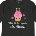 thumbnail image 4 of Inktastic 3rd Birthday Cupcake Girls Cute Girls Long Sleeve Toddler T-Shirt, 4 of 5