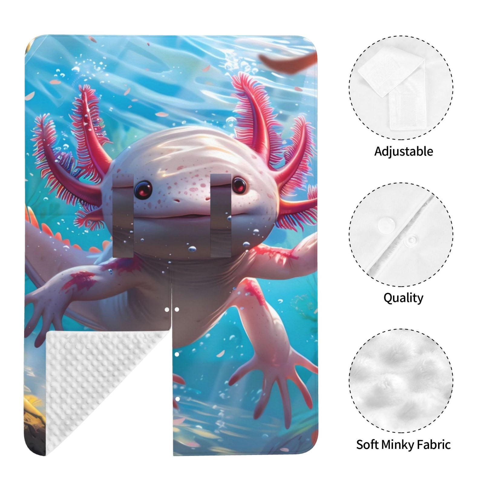 Naloa Cute Underwater Axolotl Baby Car Seat Cover, Breathable Baby Carrier Cover, Multiuse Baby Carrier Cover & Nursing Breastfeeding Cover