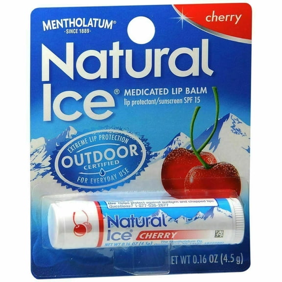 Natural Ice Medicated Lip Protectant/Sunscreen SPF 15, Cherry (Pack of 20)