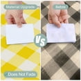 thumbnail image 3 of decorUhome Rectangle Tablecloth, Waterproof Vinyl Flannel Backed Table Cloth, Buffalo Wipeable Plastic Table Cover for Kitchen and Outdoor, Yellow and White, 60" x 120", 3 of 9