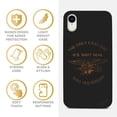 thumbnail image 4 of Wood phone case for iPhone XR compatible protective cell phone cover shockproof slim fit laser engraved Navy 1 design Black wood case for Men & Women by CaseYard, 4 of 7