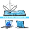 thumbnail image 6 of SaniMore for Microsoft Surface Pro 9 13" 2022 Case Support Keyboard Connection, Soft TPU & Rugged PC Cover with Handle & 360° Rotatable Kickstand Small Lock Full Body Protective Shell, Blue, 6 of 12