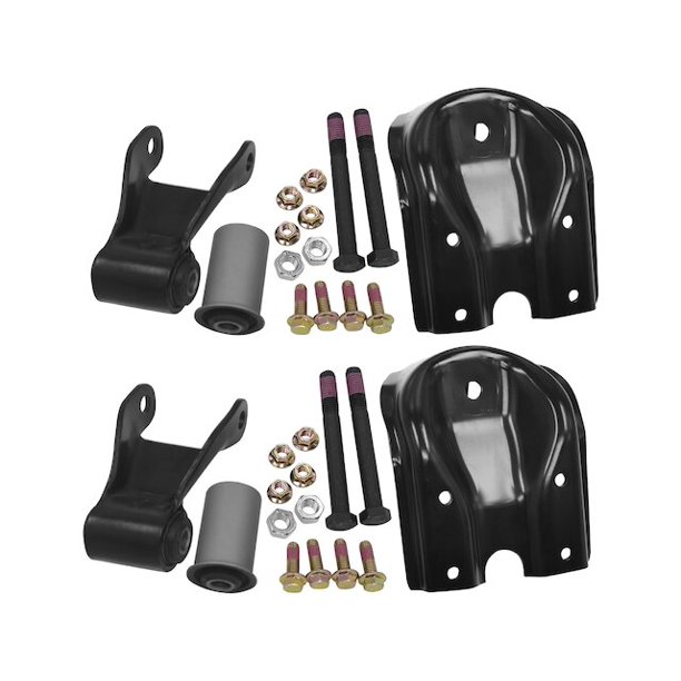 Rear Leaf Spring Shackle and Bracket Kit with Hardware Set of 2