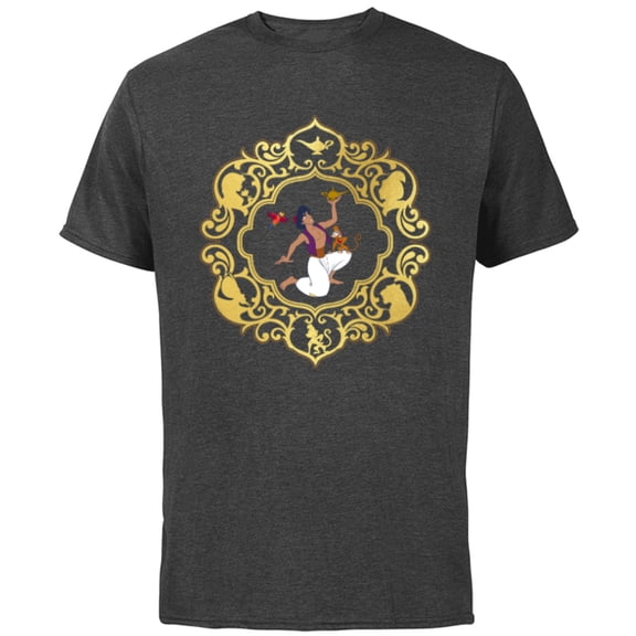 Disney Aladdin 30th Anniversary One Step Ahead - Short Sleeve Cotton T-Shirt for Adults - Customized-Charcoal