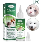 KOKOI Dog Eye Drops 3.4 fl.oz for All Animal Eye Wash,Helps Relieve Pink Eye & Allergy Symptoms,Eases Itching & Irritation,with Pure Natural Essential Oils 100% Natural, Safe, Gentle and Non- Toxic