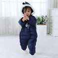 thumbnail image 2 of Baby Girls Boys Winter Hooded Snowsuits Newborns Snow Clothes Bodysuits with Gloves, Shoes 0-24M, 2 of 7