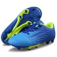 thumbnail image 3 of Hawkwell Kids Outdoor/Indoor Comfortable Soccer Shoes(Toddler/Little Kid/Big Kid),Blue,4, 3 of 6