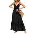 thumbnail image 2 of Liacowi Women Loose Dress V Neck Sleeveless Casual A-Line Dresses Lace Long Dress Flowy Sundress, 2 of 6