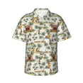 thumbnail image 2 of Xecao Hawaiian Style print Hawaiian shirt - a stylish short-sleeve button-down for men, perfect for casual beach and tropical outings., 2 of 9