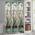 thumbnail image 3 of Butterfly Fabric Shower Curtain Teal Green Leaves Floral Washable Shower Curtains for Bathroom, Waterproof Bath Curtain with Hooks Home Decor 72x84in, 3 of 8