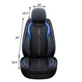 thumbnail image 5 of Universal Deluxe PU Leather 5-Seats Car Seat Cover Front Rear Cushion Full Set, 5 of 11