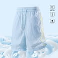 thumbnail image 3 of TAGOLD Casual Pants for Women Solid Color Drawstring Elastic Waist Shorts Functional Side Storage Pockets Summer Daily Bottoms, 3 of 5