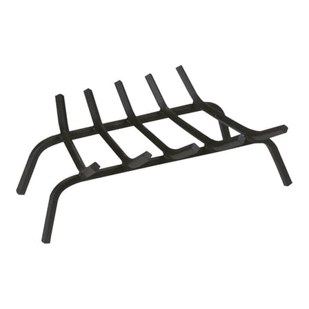 Fireplace Grate 24 Inch Wrought Iron - Heavy Duty Fire Pit Log Rack - Traditional Fireplace Accessories - Cast Iron Grate for Wood Burning Fireplaces - Hearth Protection