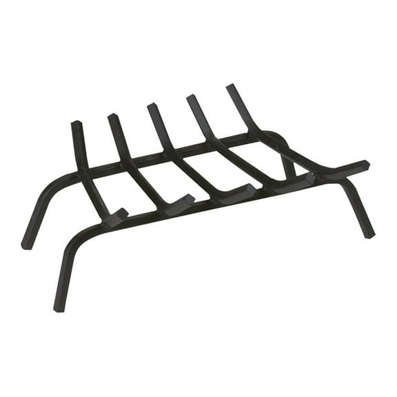Fireplace Grate 24 Inch Wrought Iron - Heavy Duty Fire Pit Log Rack - Traditional Fireplace Accessories - Cast Iron Grate for Wood Burning Fireplaces - Hearth Protection