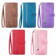 thumbnail image 5 of Phone Case for Tecno Spark 30C 5G, Shockproof PU Leather Wallet Case with Card Slots Anti-Scratch Stand Magnetic Flip Zipper Pocket Cover for Tecno Spark 30C 5G, Blue, 5 of 5