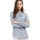 thumbnail image 1 of INSPIRE CHIC Camisa Casual Con Botones Manga Larga Corbata De Lazo Para Mujer Azul claro XS, 1 of 6