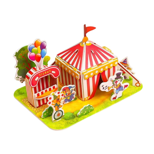Kit de construcción de modelos de juguetes creativos para hacer uno mismo, kit de construcción para ensamblaje de cumpleaños, juguete de papel Estilo I