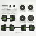 thumbnail image 3 of Soozier Adjustable Barbell & Dumbbells Set with Non-slip Handles, 66LBS, 3 of 10