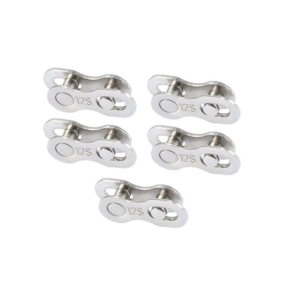 5 Pair 12 Speed Master Chain Link Connectors Bicycle Bike Reusable Speed Chain Link Silver-Tone