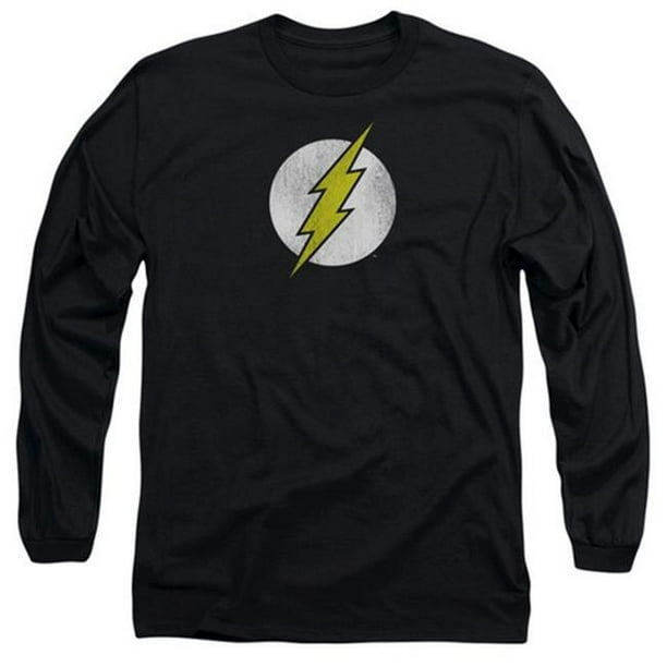 Logo Dco-Flash en Détresse - T-shirt à Manches Longues pour Adulte 18-1 - Noir&44; Extra Large