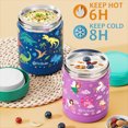 thumbnail image 5 of Bento Lunch Box 3-Compartment 32OZ Snack Lunch Container, Lunch Bag, 12OZ Insulated Food Jar & Ice Pack Set for School, Work, Travel, or Picnic (Mermaids), 5 of 9
