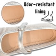 thumbnail image 5 of CHICVOMEY Women’s Mesh Mary Jane Ballet Flats Bow Knot Square Toe Soft Sole Shoes Breathable Slip On Flats with Adjustable Buckle Strap for Casual Office Summer Daily Wear, 5 of 7
